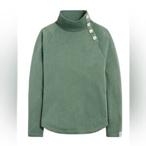 J. Crew Wide Button Mockneck Pullover